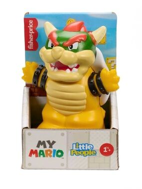 New Fisher-Price Little People Bowser Figure My Mario Bros Super King Koopa